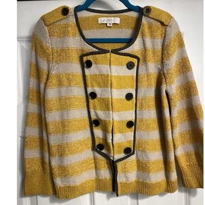 Loft Sweater Women's Sz Small Double Breasted Cardigan‎ Sailor Nautical Preppy